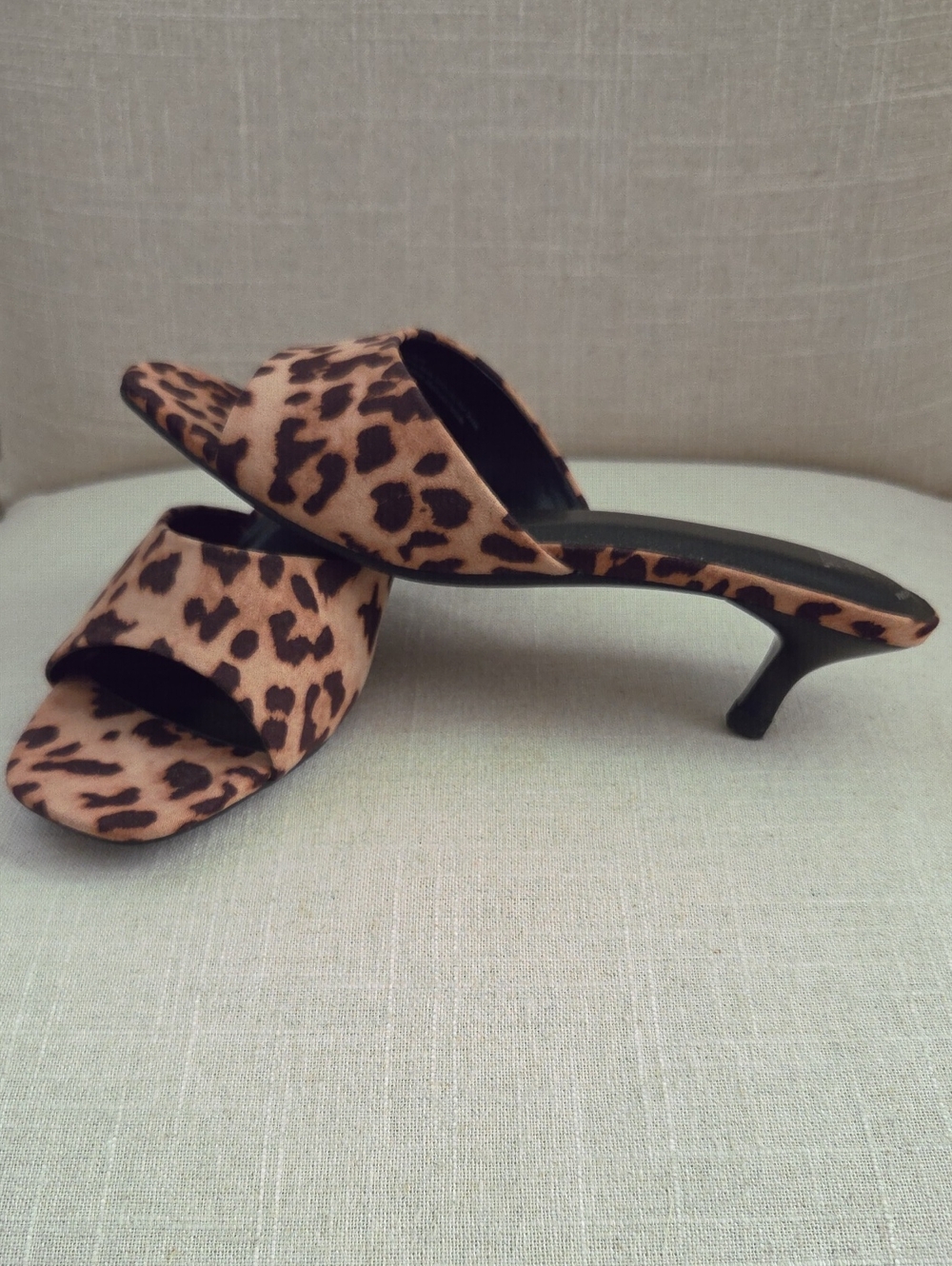 wild fable Leopard Print Kitten Heel Mules - Brown, Black